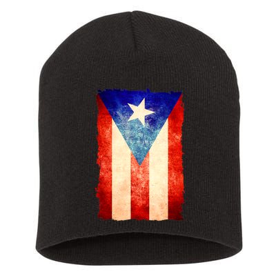 Vintage Puerto Rico Flag Short Acrylic Beanie