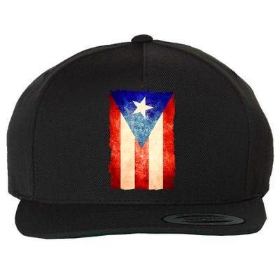 Vintage Puerto Rico Flag Wool Snapback Cap