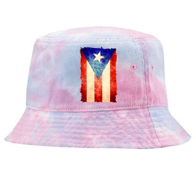 Vintage Puerto Rico Flag Tie-Dyed Bucket Hat