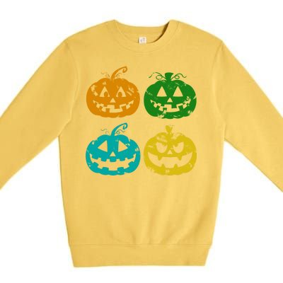 Vintage Pumpkin Halloween Premium Crewneck Sweatshirt