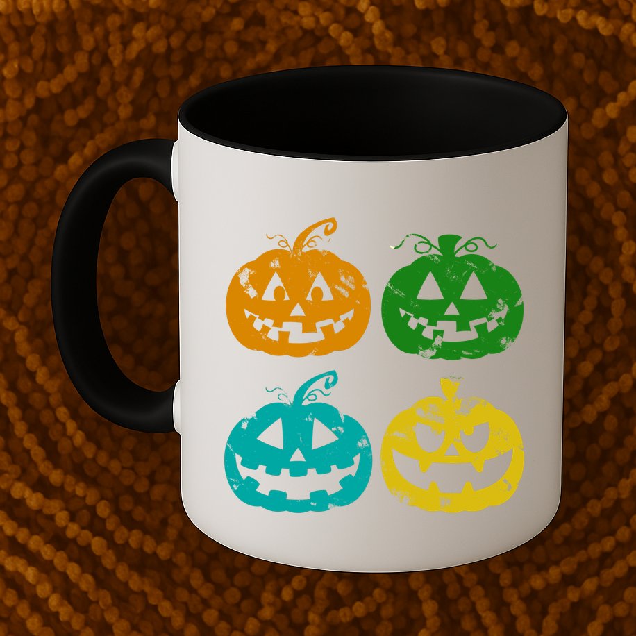 Vintage Pumpkin Halloween Mug