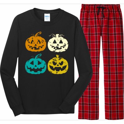 Vintage Pumpkin Halloween Long Sleeve Pajama Set