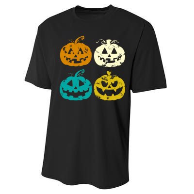 Vintage Pumpkin Halloween Performance Sprint T-Shirt