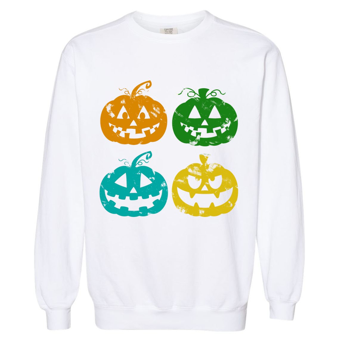 Vintage Pumpkin Halloween Garment-Dyed Sweatshirt