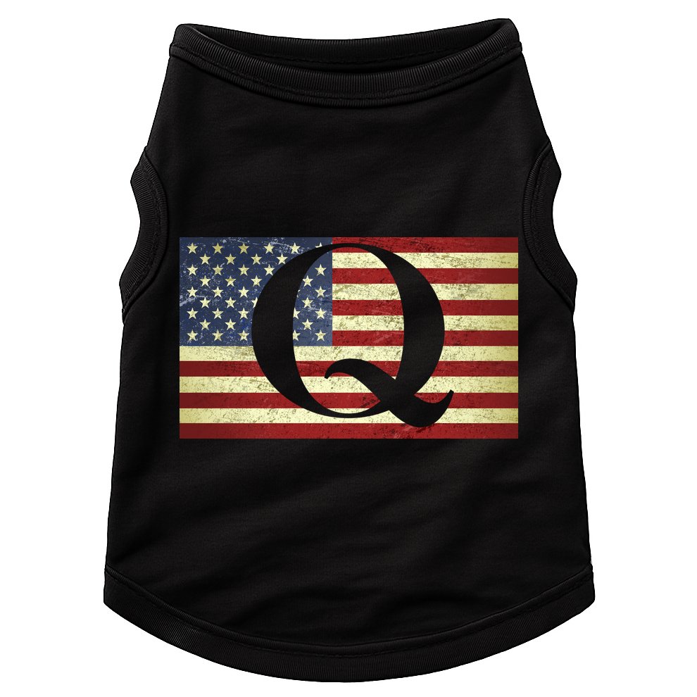 Vintage Q-Anon USA Flag Doggie Tank