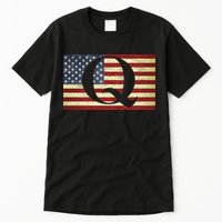 Vintage Q-Anon USA Flag Tall T-Shirt