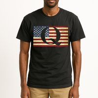 Vintage Q-Anon USA Flag Tall T-Shirt