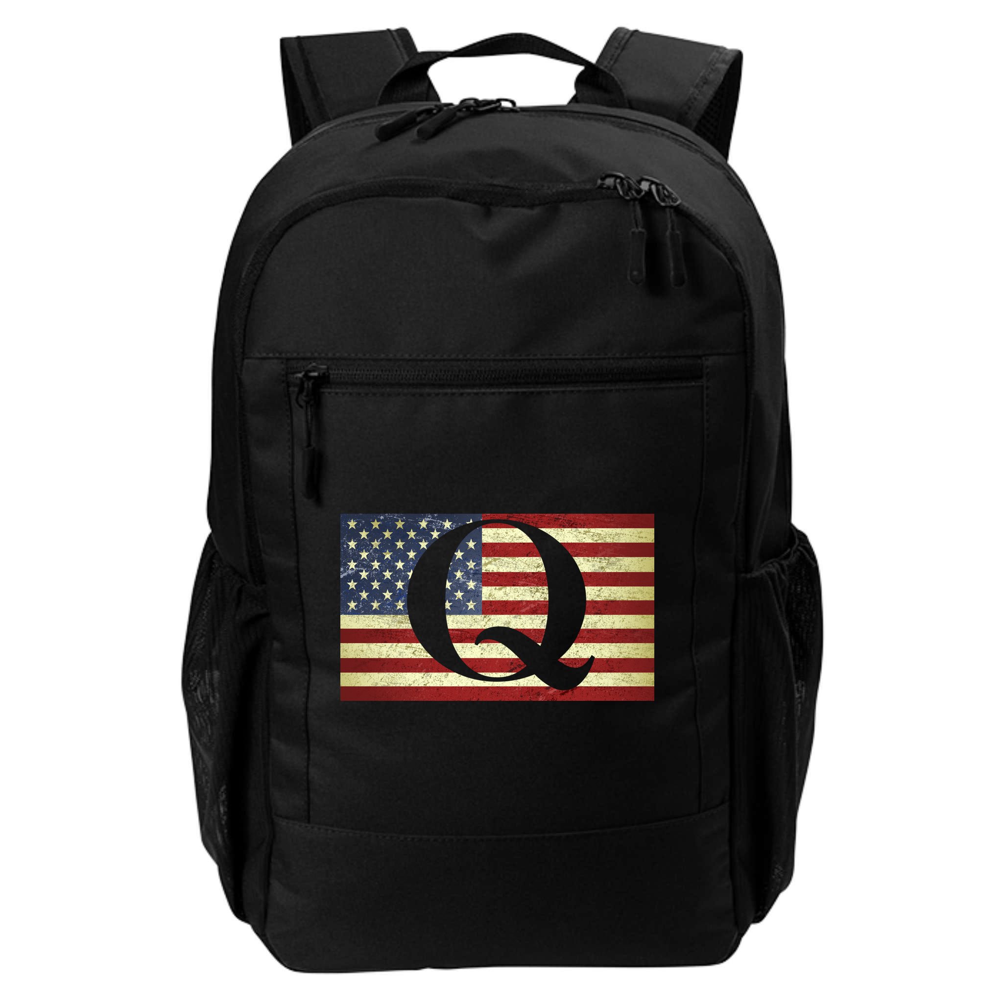 Vintage Q-Anon USA Flag Backpack