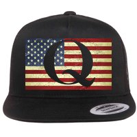 Vintage Q-Anon USA Flag Flatbill Hat