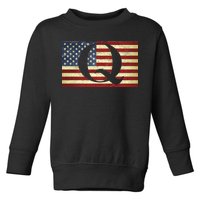 Vintage Q-Anon USA Flag Toddler Sweatshirt