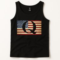 Vintage Q-Anon USA Flag Tank Top