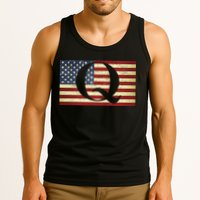 Vintage Q-Anon USA Flag Tank Top