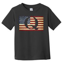 Vintage Q-Anon USA Flag Toddler T-Shirt