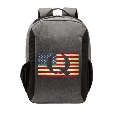 Vintage Q-Anon USA Flag Vector Backpack