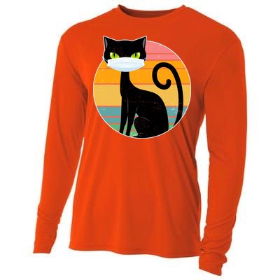 Vintage Quarantine Kitty Mask Cooling Performance Long Sleeve Crew