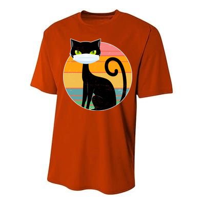 Vintage Quarantine Kitty Mask Performance Sprint T-Shirt