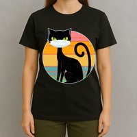 Vintage Quarantine Kitty Mask T-Shirt