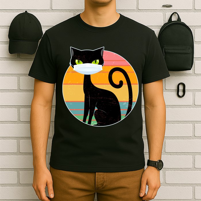 Vintage Quarantine Kitty Mask T-Shirt