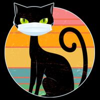 Vintage Quarantine Kitty Mask T-Shirt