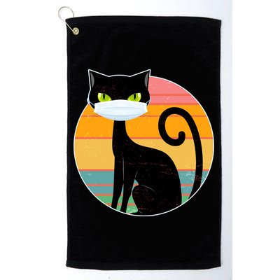 Vintage Quarantine Kitty Mask Golf Towel