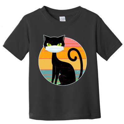 Vintage Quarantine Kitty Mask Toddler T-Shirt