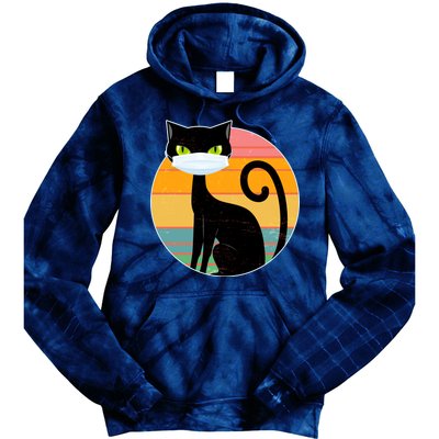 Vintage Quarantine Kitty Mask Tie Dye Hoodie