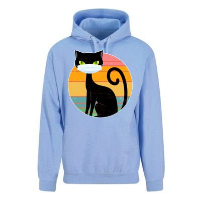 Vintage Quarantine Kitty Mask Unisex Surf Hoodie