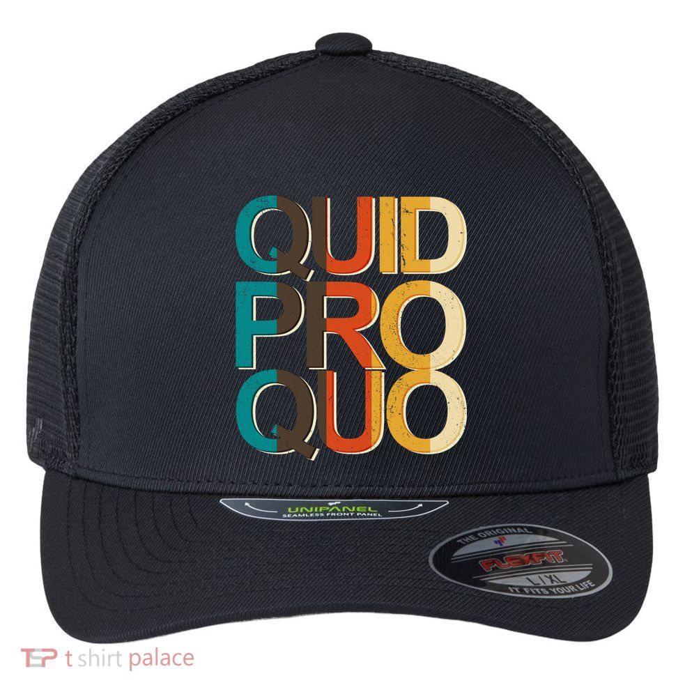 Vintage Quid Pro Quo Flexfit Unipanel Trucker Cap
