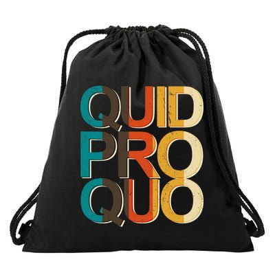 Vintage Quid Pro Quo Drawstring Bag