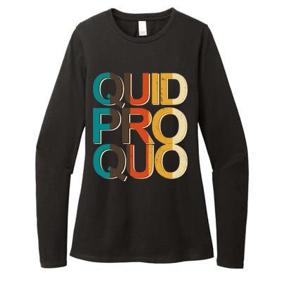 Vintage Quid Pro Quo Womens CVC Long Sleeve Shirt