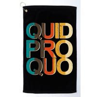 Vintage Quid Pro Quo Golf Towel