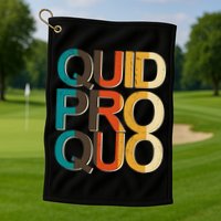 Vintage Quid Pro Quo Golf Towel