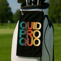Vintage Quid Pro Quo Golf Towel