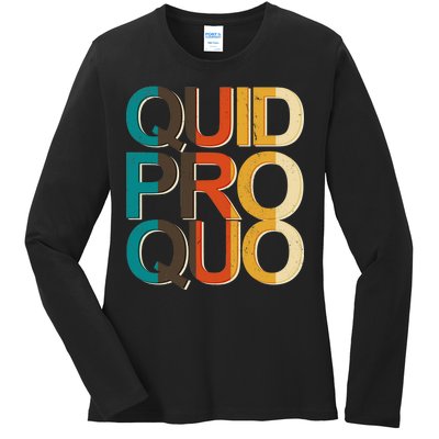 Vintage Quid Pro Quo Ladies Long Sleeve Shirt