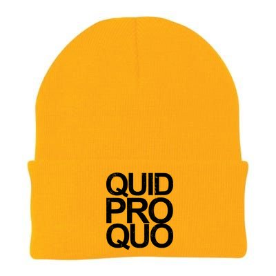 Vintage Quid Pro Quo Funny Knit Cap Winter Beanie