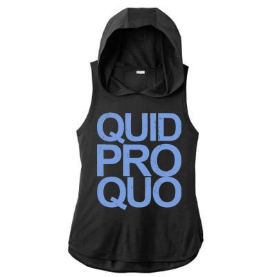 Vintage Quid Pro Quo Funny Ladies PosiCharge Tri-Blend Wicking Draft Hoodie Tank