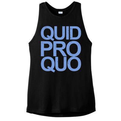 Vintage Quid Pro Quo Funny Ladies PosiCharge Tri-Blend Wicking Tank