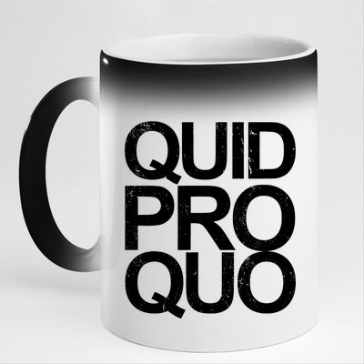 Vintage Quid Pro Quo Funny 11oz Black Color Changing Mug