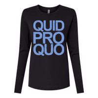 Vintage Quid Pro Quo Funny Womens Cotton Relaxed Long Sleeve T-Shirt