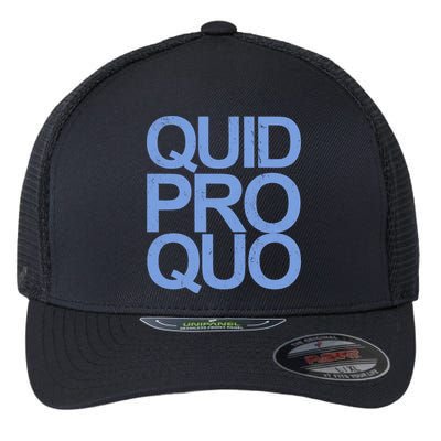 Vintage Quid Pro Quo Funny Flexfit Unipanel Trucker Cap