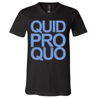 Vintage Quid Pro Quo Funny V-Neck T-Shirt