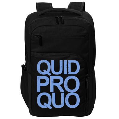 Vintage Quid Pro Quo Funny Impact Tech Backpack