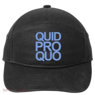 Vintage Quid Pro Quo Funny 7-Panel Snapback Hat