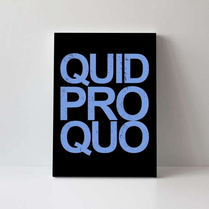 Vintage Quid Pro Quo Funny Canvas