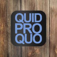 Vintage Quid Pro Quo Funny Coaster