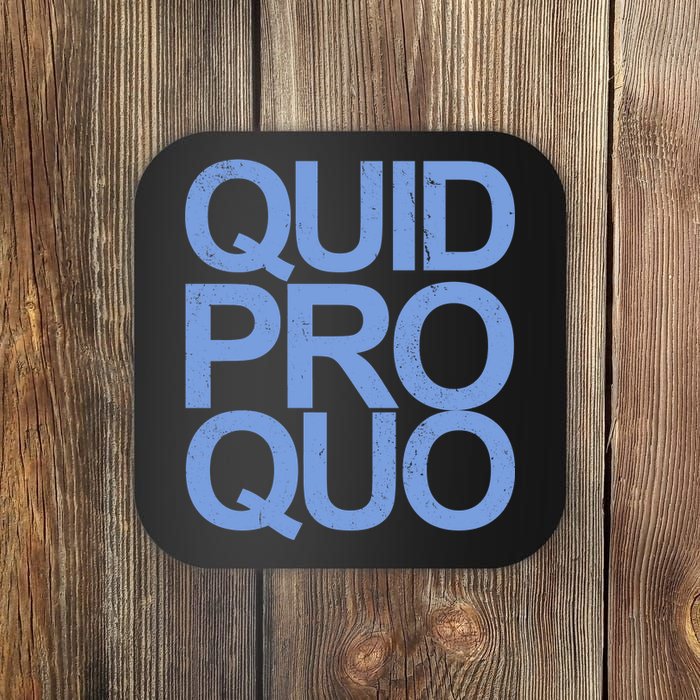 Vintage Quid Pro Quo Funny Coaster