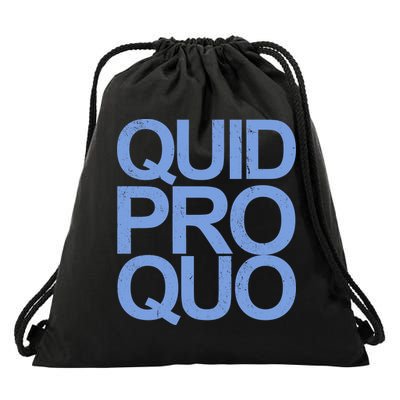 Vintage Quid Pro Quo Funny Drawstring Bag