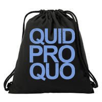 Vintage Quid Pro Quo Funny Drawstring Bag