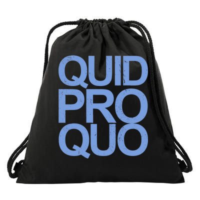 Vintage Quid Pro Quo Funny Drawstring Bag