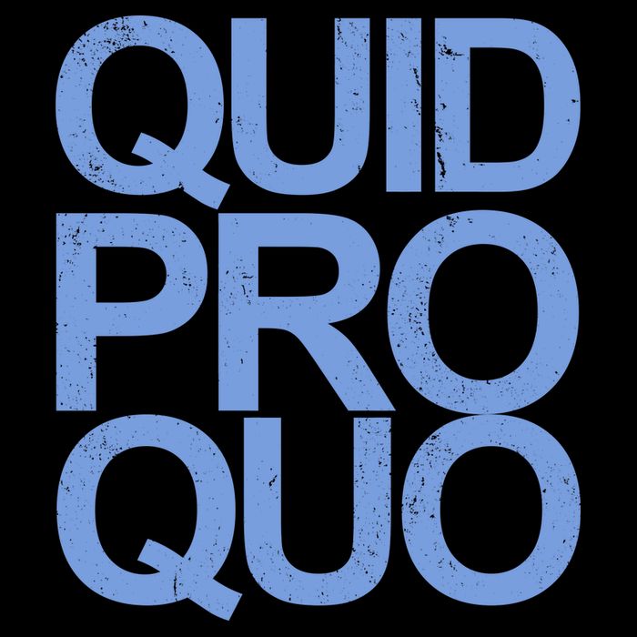 Vintage Quid Pro Quo Funny Drawstring Bag